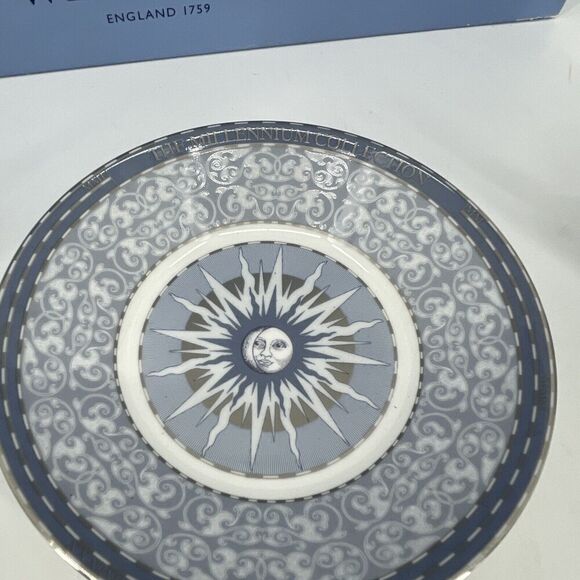 Wedgwood Celebration of the Millennium Bone China Pair Cups/Saucers Original Box - Picture 7 of 12